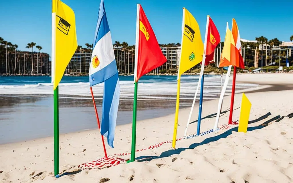 Flaggensystem als Badewarnung