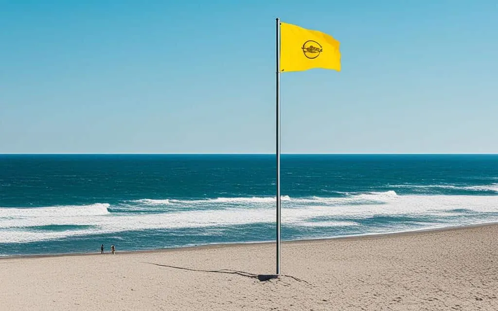 gelbe Flagge am Strand erklärt